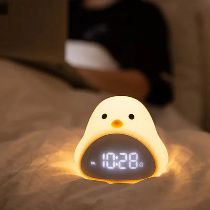 Sød fugl vækkeur med natlampe