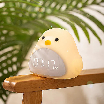 Sød fugl vækkeur med natlampe