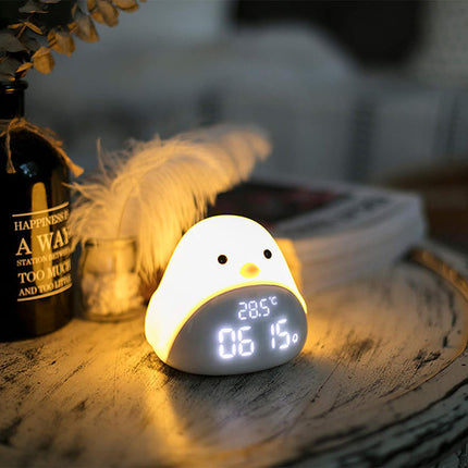 Sød fugl vækkeur med natlampe