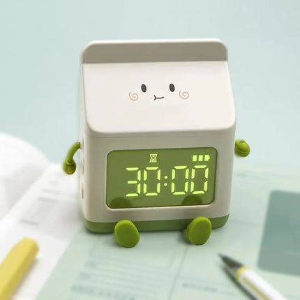 Sødt mælkekarton vækkeur til piger