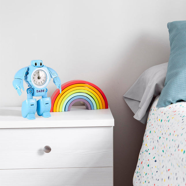 Analogt robot vækkeur til drenge