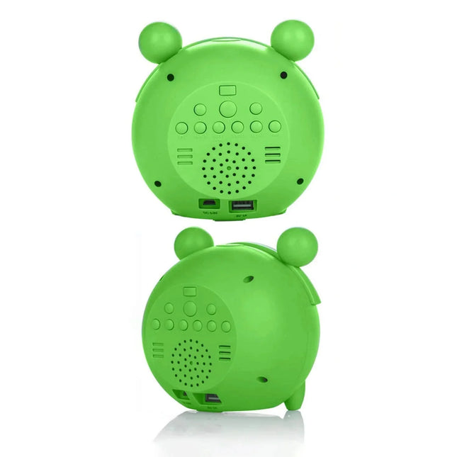 Børnevækkeur og søvntræner som en frø