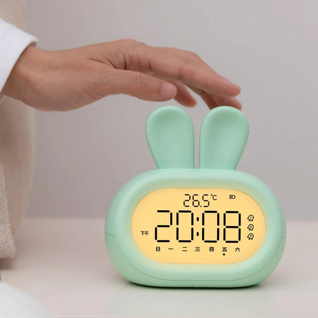 Sødt kanin vækkeur med natlampe funktion