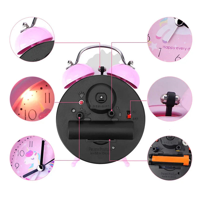 Sødt enhjørning vækkeur til piger