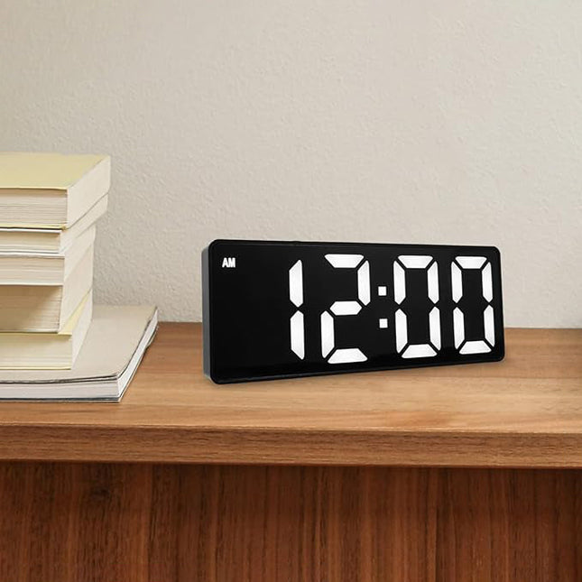 Batteridrevet LED vækkeur med store tal