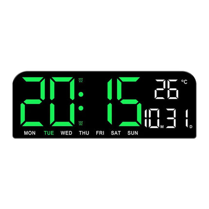LED vækkeur med digitalt termometer