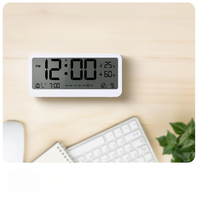 Digitalt vækkeur med lys til børn