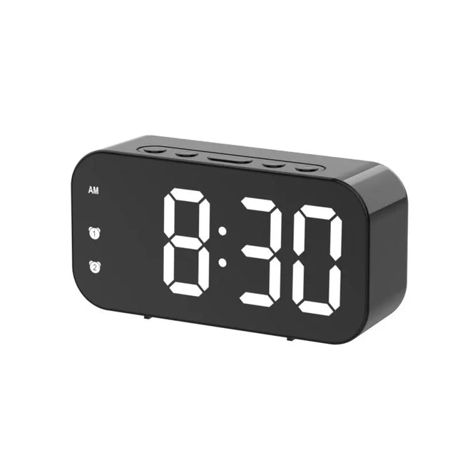 Moderne digitalt spejl vækkeur med LED