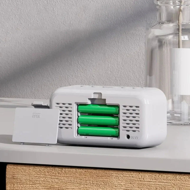 Moderne digitalt spejl vækkeur med LED