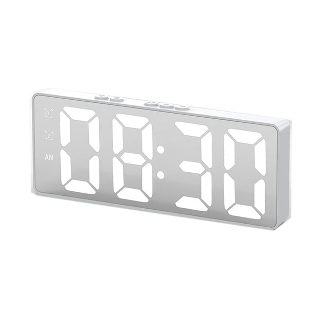 Trådløst LED vækkeur med spejl display