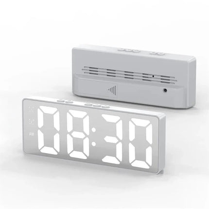 Trådløst LED vækkeur med spejl display