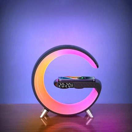 Wake-up light lampe med trådløs oplader