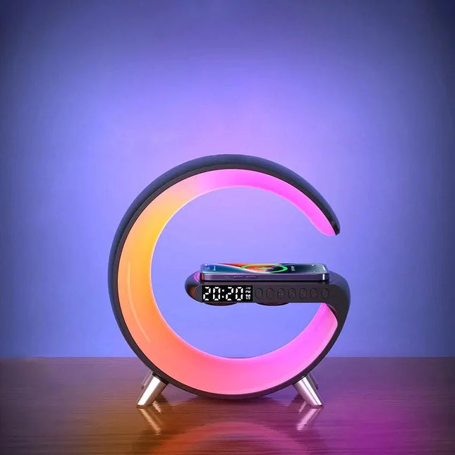 Wake-up light lampe med trådløs oplader