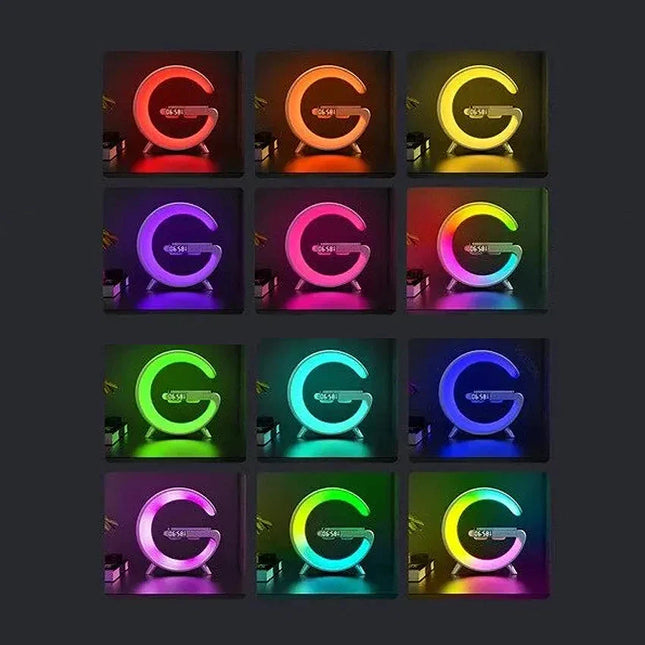 Wake-up light lampe med trådløs oplader