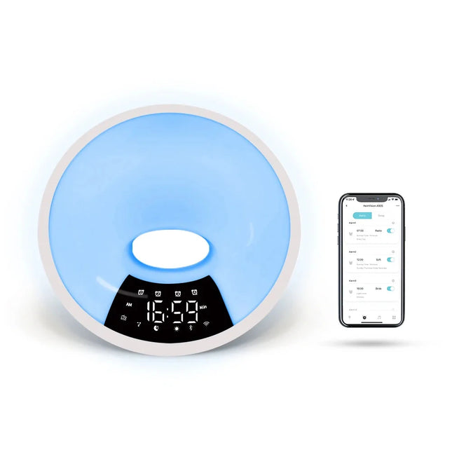 Wake-up light med lysterapi og solopgang