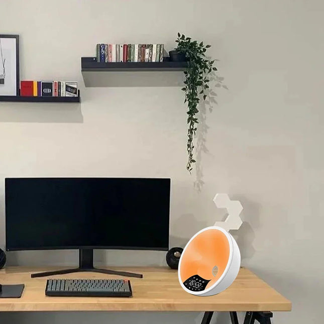 Wake-up light med lysterapi og solopgang