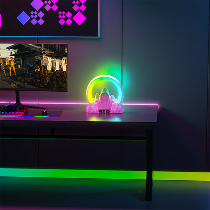 Lysterapi natlampe med vækkeur til børn