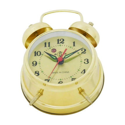 Traditionelt mekanisk vækkeur i guld look