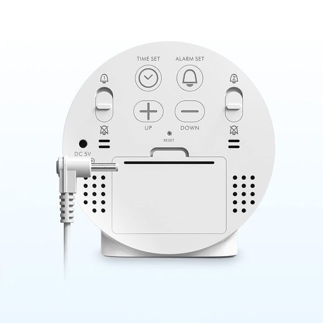 Rundt batteridrevet digitalt vækkeur