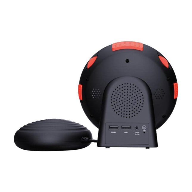 Sort vækkeur med sengevibrator