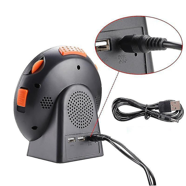 Sort vækkeur med sengevibrator