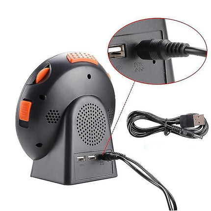 Sort vækkeur med sengevibrator