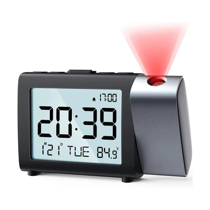 Batteridrevet vækkeur med projektor