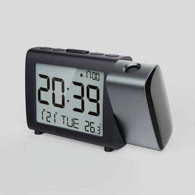 Batteridrevet vækkeur med projektor