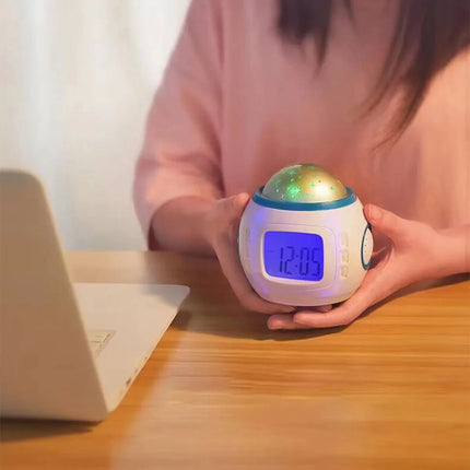 Vækkeur med stjerneprojektor til børn