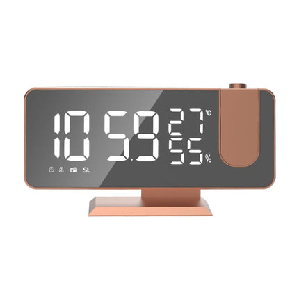 Digitalt spejl vækkeur i rosaguld