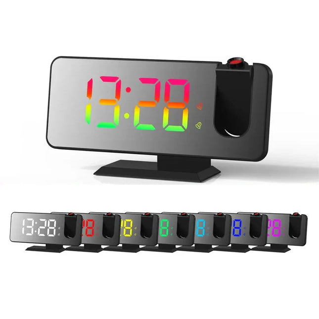 Netdrevet digitalt vækkeur med projektion