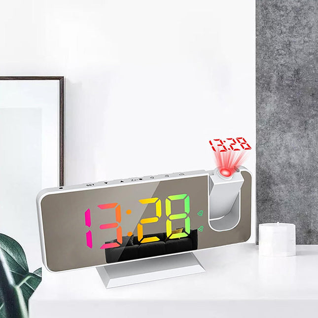 Netdrevet digitalt vækkeur med projektion