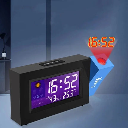 Vækkeur med projektor og termometer