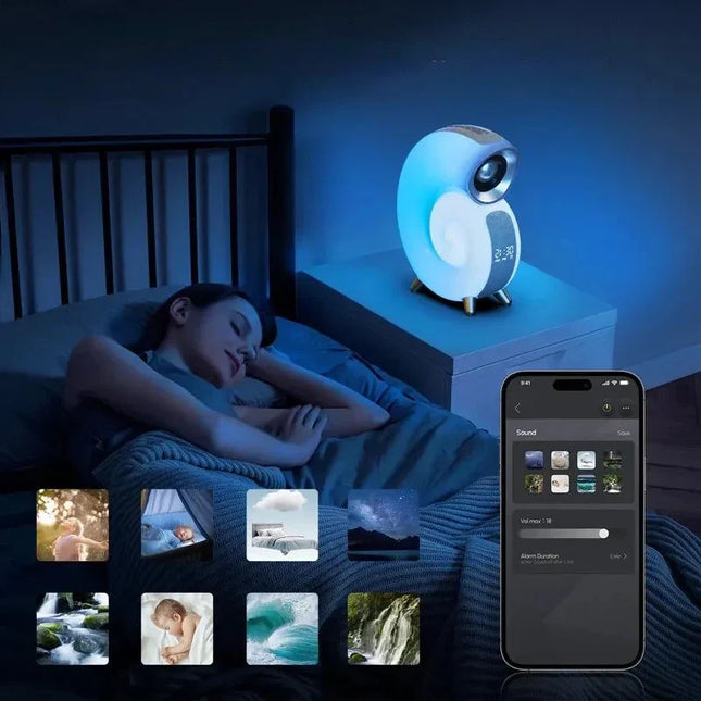 Wake-up light vækkeur med Bluetooth højtaler
