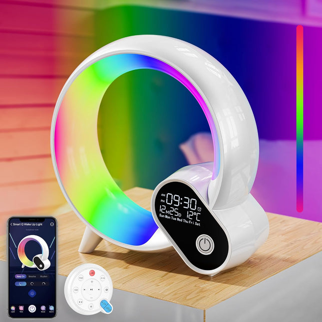 Vækkeur med lys og beroligende naturlyde