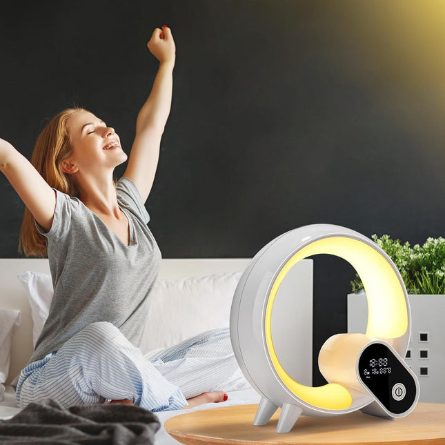 Vækkeur med lys og beroligende naturlyde