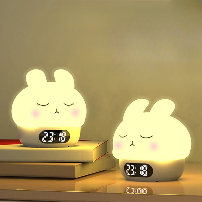 Genopladelig baby vækkeur med natlampe