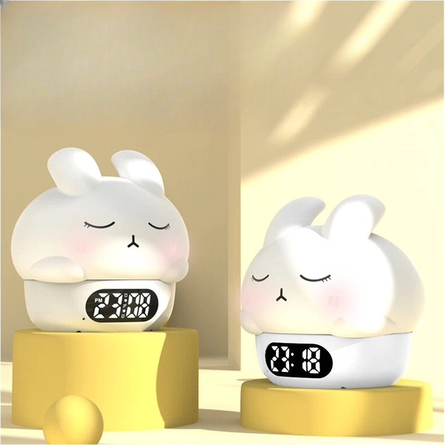 Genopladelig baby vækkeur med natlampe