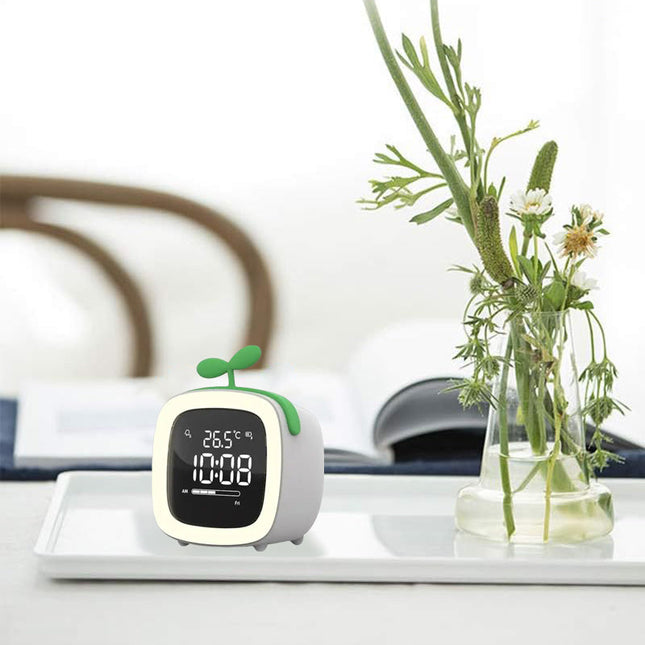 Vækkeur med natlampe til børn