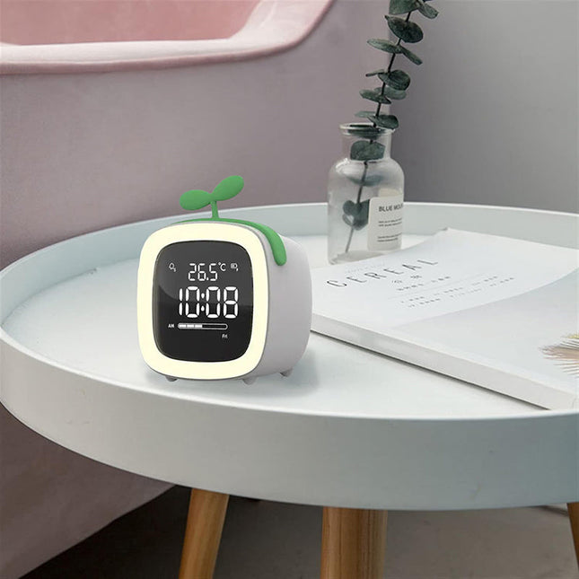 Vækkeur med natlampe til børn