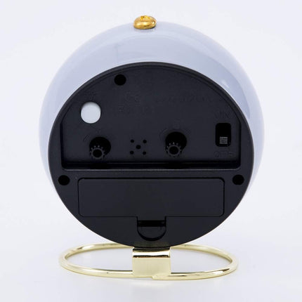 Rundt vintage vækkeur i blåt design