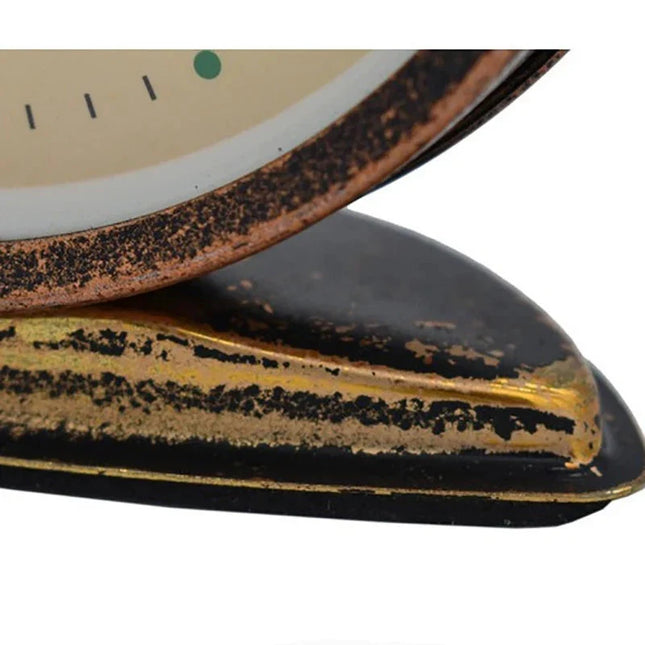 Retro mekanisk vækkeur med hane motiv